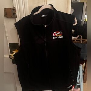 Men’s North Face Black Vest with Raising Cane's Logo